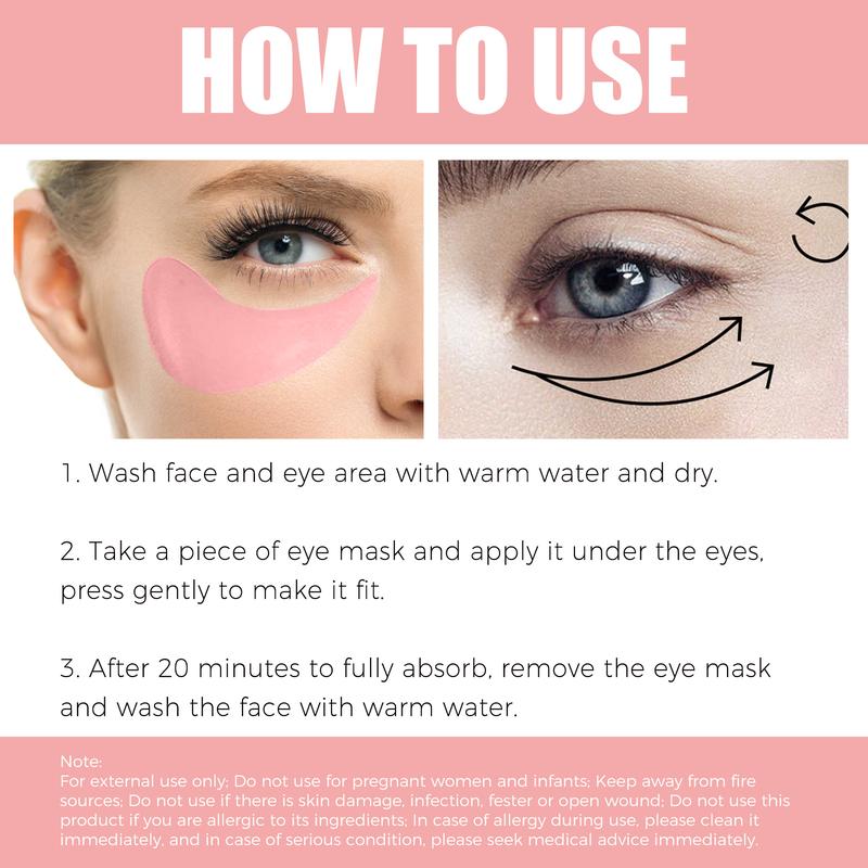 Product Introduction of OUHOE pink rose eye mask fade fine lines bags under the eyes dark circles moisturize firming skin care eye mask 4