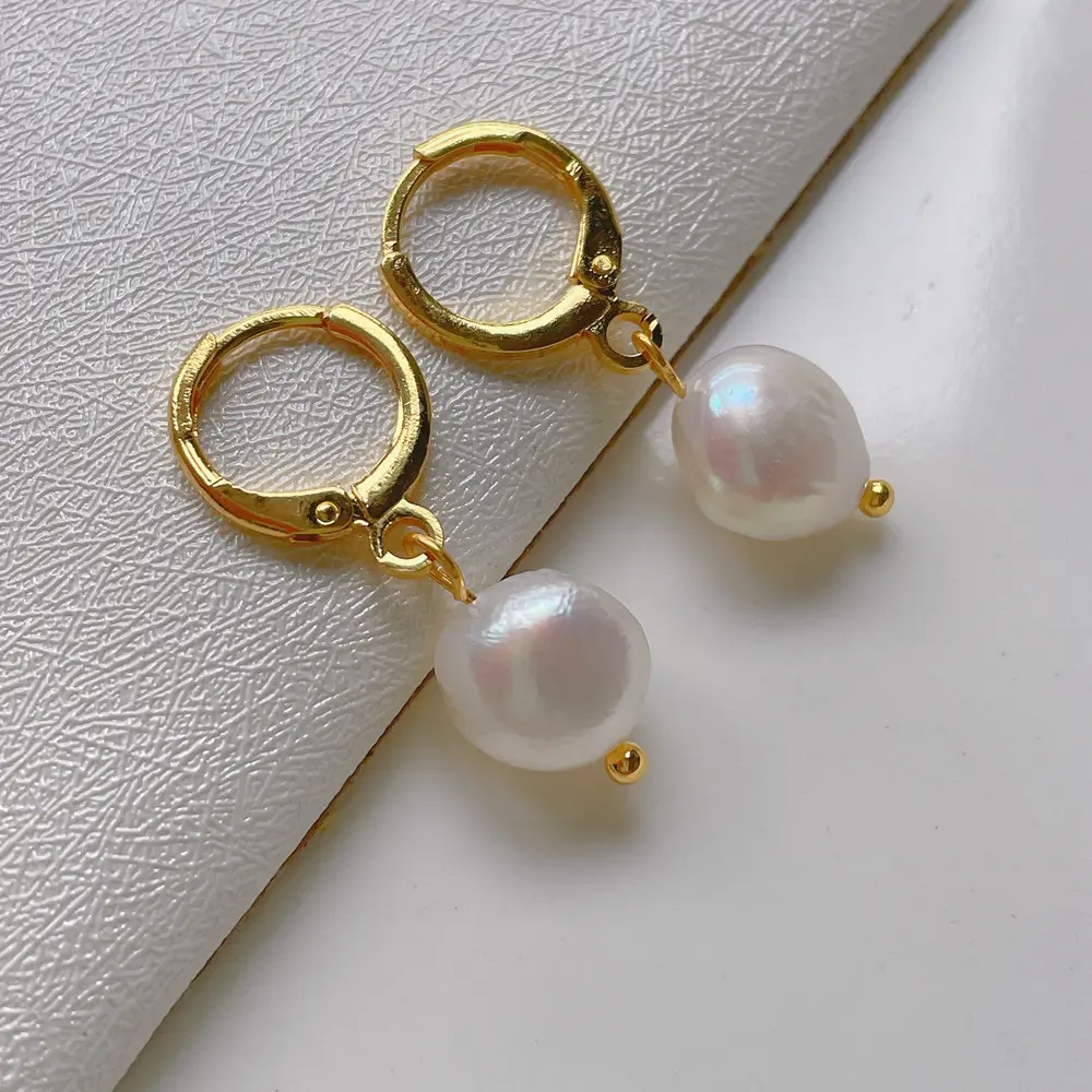 Natural Freshwater Alien Pearl Earrings for Women's Daily minimalist New Ear Button Gift