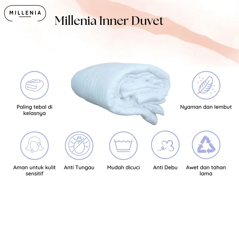 Millenia Inner Duvet Custom Soft Microtex Nyaman dan Hangat Kain 1