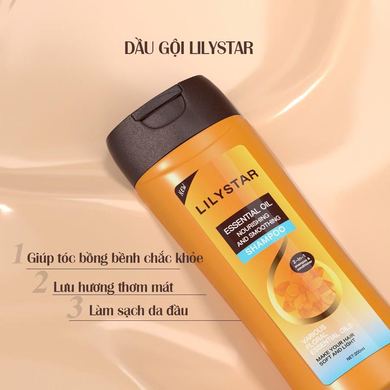 [1 CHAI] Dầu Gội Xả 2in1 Lilystar Giúp Làm Sạch, Nuôi Dưỡng Tóc, Lưu Hương Thơm Lâu Và Không Làm Bết Tóc (200ml) 3