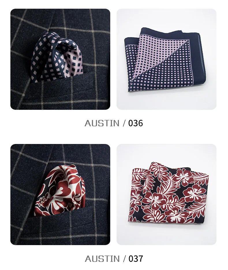 Product Introduction of Men 100% Silk Pocket Square Print Real Satin Small Square Scarf Gentleman Business Suit Shirt Chest Scarf Handkerchief 30*30 Cm 32