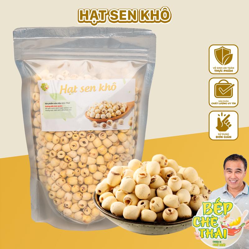  Hạt sen Huế sấy khô - túi 100gr   500gr - Bếp Chè Thái Food Thức Ăn 