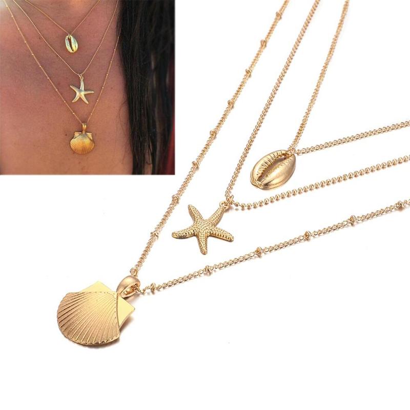 Product Introduction of Vòng Cổ Vỏ Sò, edous, Dành Cho Phụ Nữ, Vàng, Nhiều Lớp, Mặt Dây Chuyền Vỏ Sò Cowry Đi Biển, Phong Cách Bohemian, Tuyệt Vời Làm Quà Tặng 21