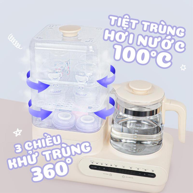 Máy Hâm Sữa Tiệt Trùng Sấy Khô Đa Năng S8 Jumysie - 12 Chức Năng, Màn Hình Cảm Ứng, An Toàn Tiện Lợi 4