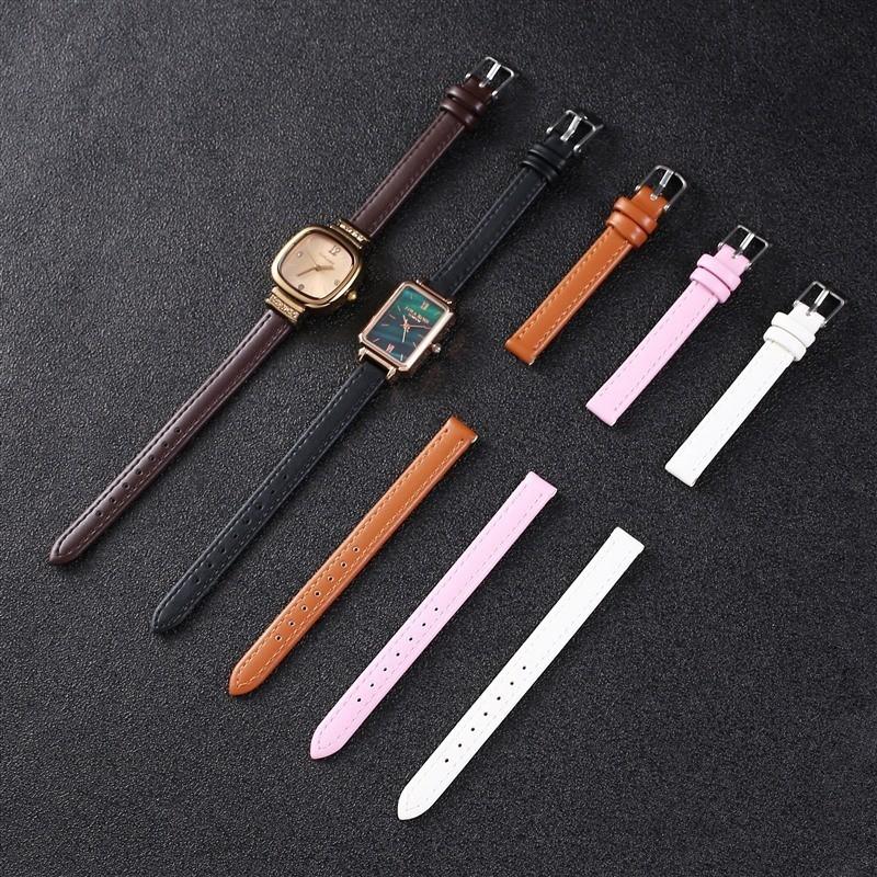 Dây đồng hồ da bò slim BO-69 chống thấm nước nhiều size 10 12 14 16 18 20 22mm (5 Màu)