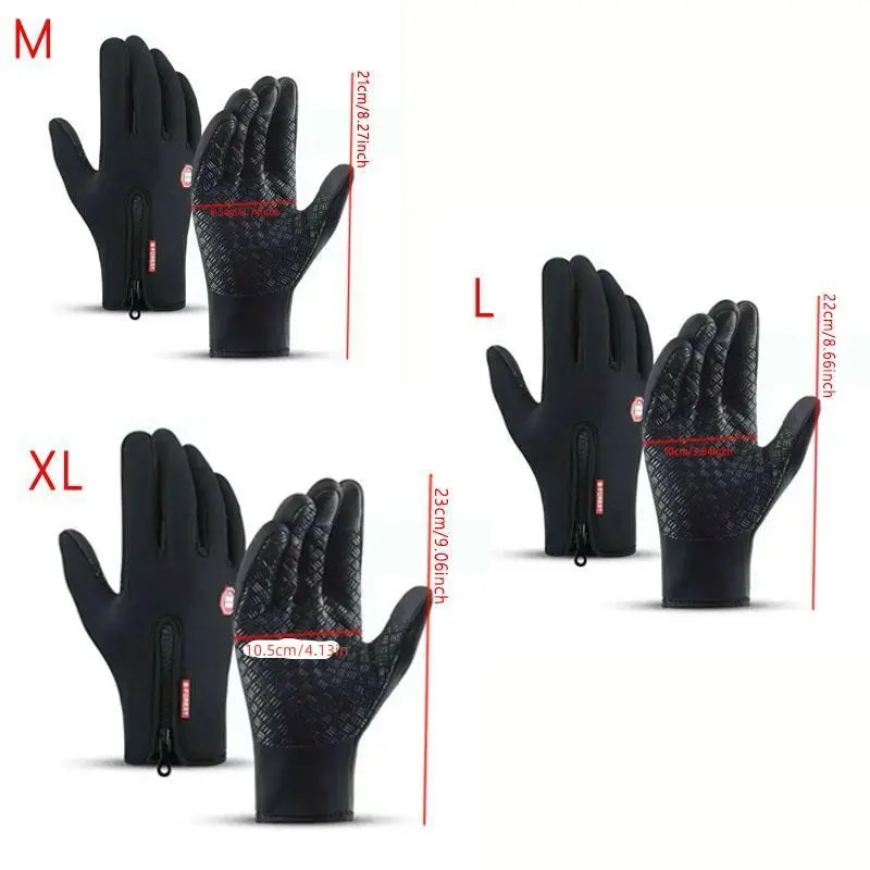 Touch Screen Gloves, 3 Pairs Warm Waterproof Full-finger Cold Weather Touch Screen Sensitive Gloves, Windproof Warm Gloves for Outdoor Winter Activities 8