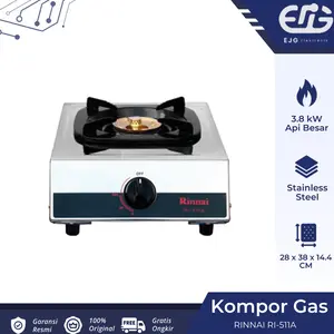 RI-511 A RINNAI Kompor Gas Stainless 1 Tungku RI-511A