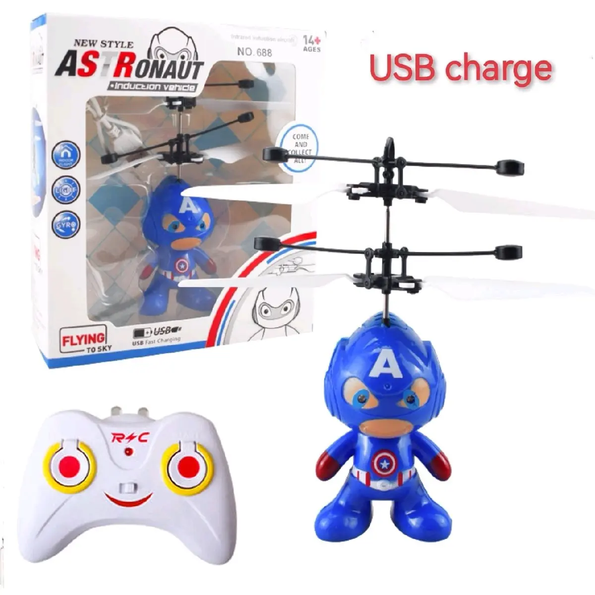 COD Mainan terbang, helikopter, termasuk lampu, kabel pengisi daya USB gratis, sensor gerakan, dan remote control dua cara untuk bermain