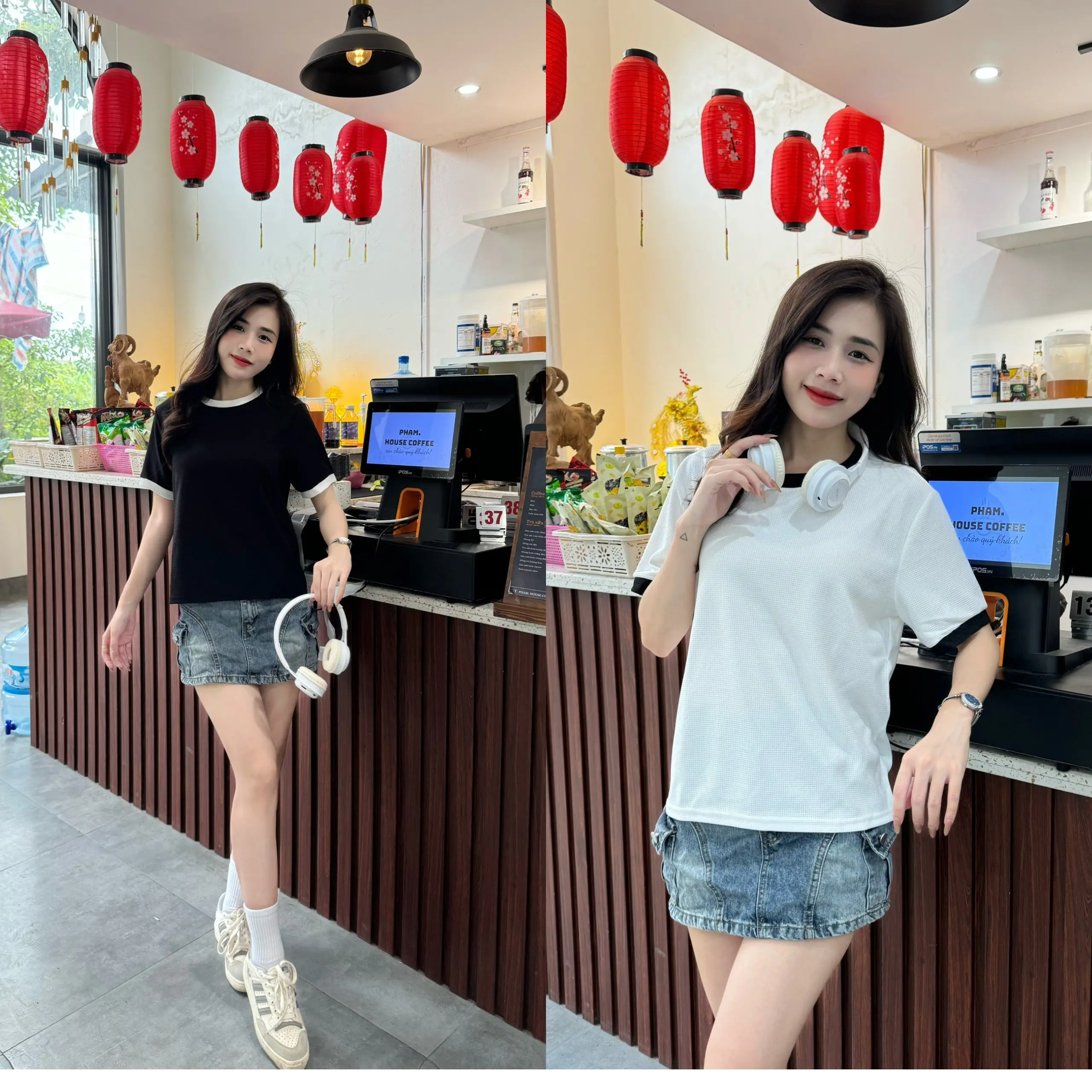 ( Combo 2 áo ) Áo thun nữ BABYTEE from vừa cổ tròn thiết kế vải tổ ong mắt to bigsize cho nữ (S-3XL) ,Năng động , Trẻ Trung Top Nhung Women (M1)