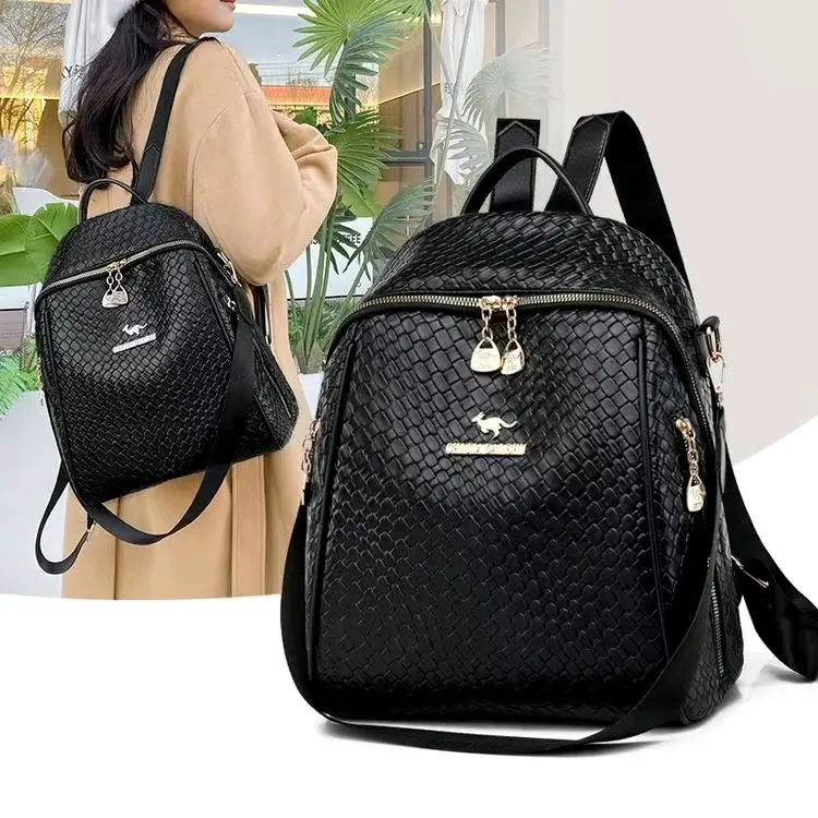 NH7323 tas ransel wanita tas punggung kekinian bacpack hitam cwe tas leptop tas kuliah tas sekolah anak