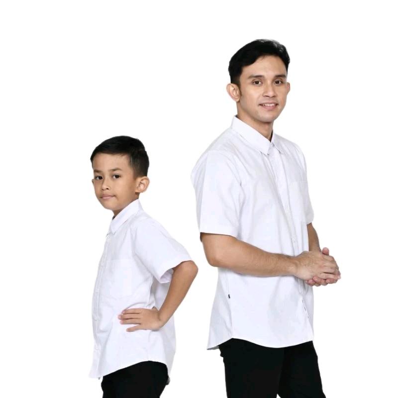 kemeja polos panjang pria V-Neck Katun Polos Hitam Putih Baju Kerah Formal Katun Kancing Simple Kerja Standar 3