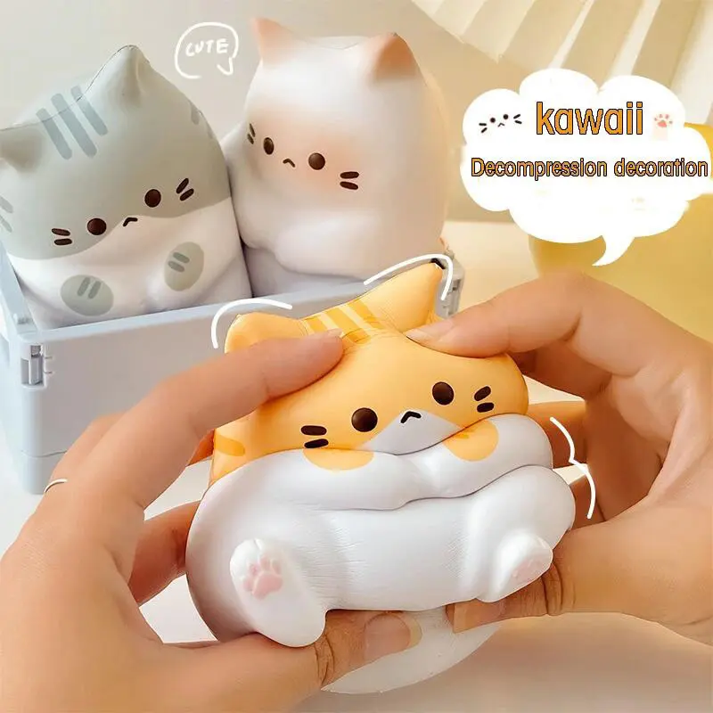 Đồ Chơi Squishy Giảm Căng Thẳng Mini Coco Cat, 6.5 * 5cm, Chất Liệu PU, Bóng giảm Stress Bóp Tăng Chậm, Đồ Trang Trí Để Bàn Hoạt Hình, Đồ Chơi Giảm Căng Thẳng Toy
