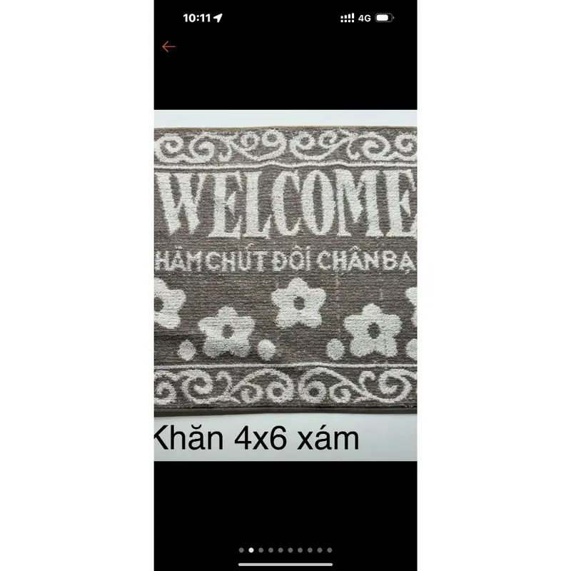 Thảm khăn chùi chân bình dân - Gia Dụng Phúc Hưng Phát size 40x60,50x70 giao màu ngẫu nhiên cho khách, lựa nhắn tin. 4