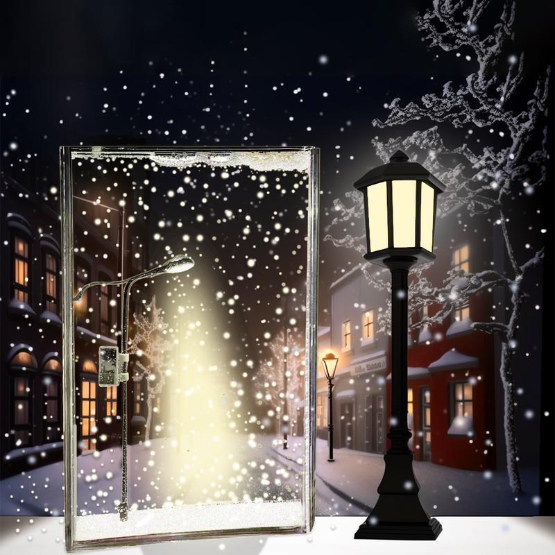 Product Introduction of Snowy Night Street Lamp Design DIY Night Light, Battery Powered Desktop Decor for Birthday & Christmas, Ideal Gift for Girlfriends & Boyfriends 16