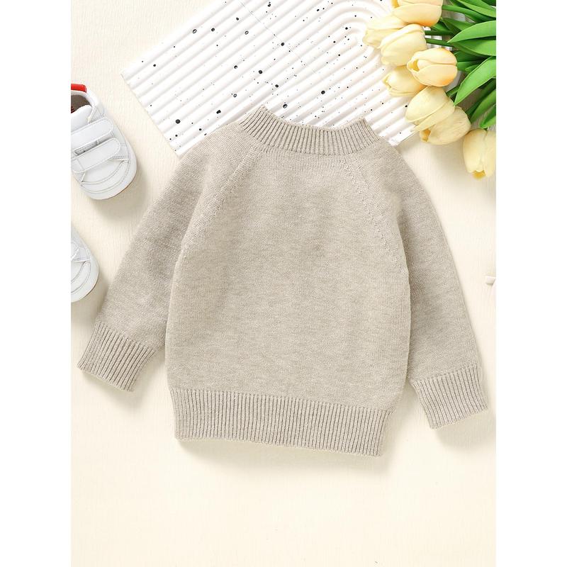 Product Introduction of Toddler Autumn Winter Knit Sweaters Long Sleeve Round Neck Solid Color Knitwears 41