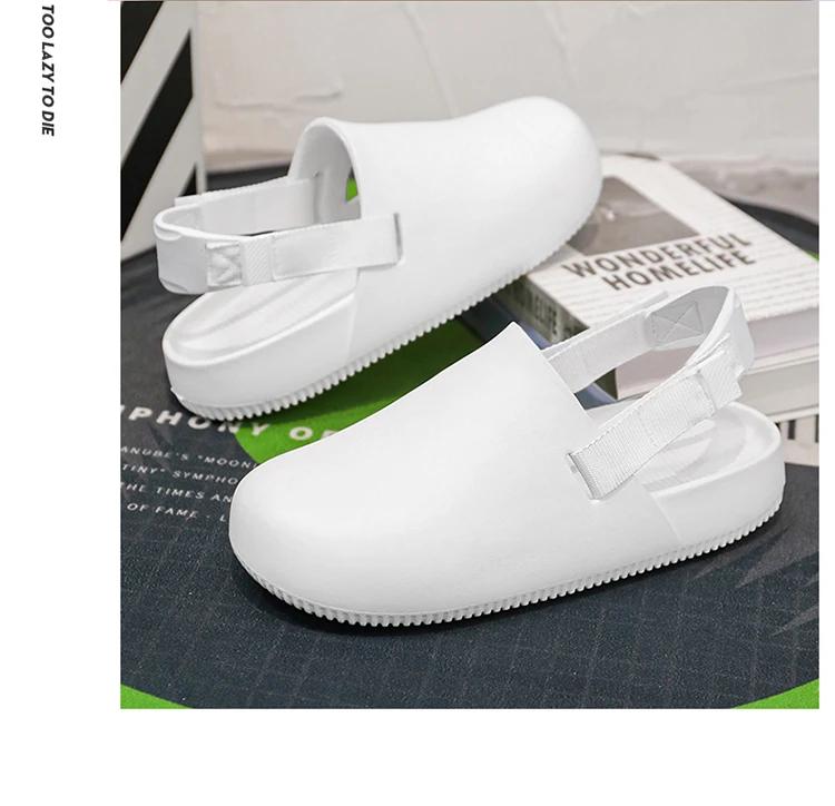 Product Introduction of Summer Men Platform Slippers Casual Outdoor Sandals EVA Slides Flip-Flops Beach Sandals Garden Shoes Comfortable Slippers Male 38