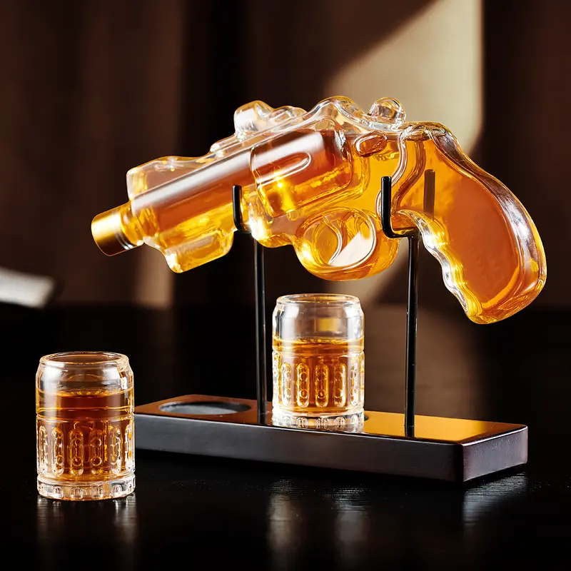 Gifts For Dad Who Wants Nothing Gun Whiskey Decanter Sets For Men