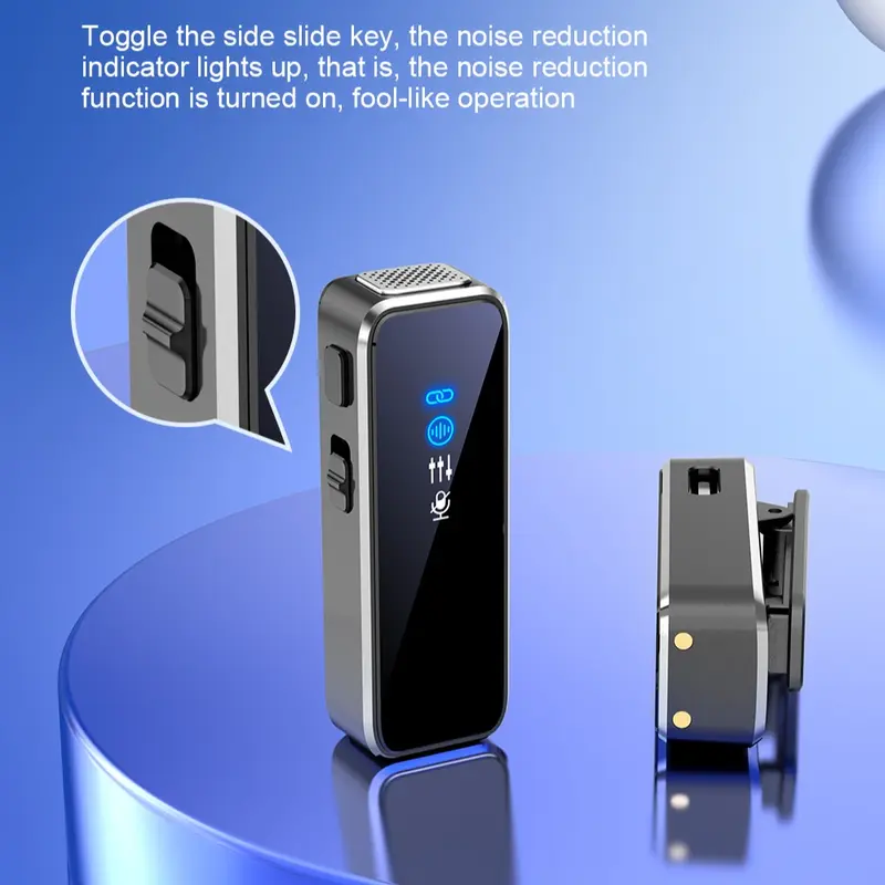 Mic Thu Âm Không Dây Cho Điện Thoại M31 (Bản 2 Mic), Bật Tắt Lọc Ồn - Micro Ghi Âm Cài Áo, Quay Video - 5Gshop 1