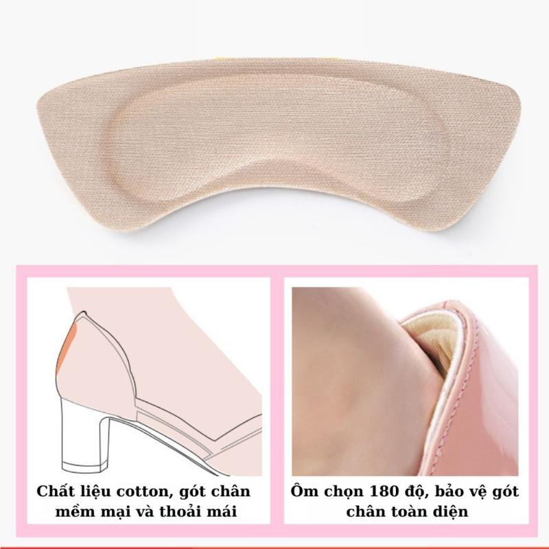 Set 2 Miếng lót giày chống rộng, Miếng lót gót giày bảo vệ gót sau 4D cao cấp, Miếng dán bảo vệ gót chân _LMA 6