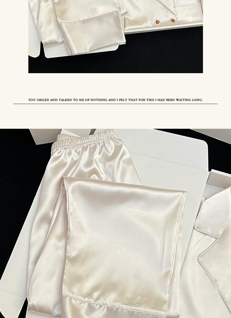 Product Introduction of Đồ Ngủ Nữ, Phong Cách Bạn Trai Hai Ngực Cổ Điển, Áo Cardigan Có Ve Áo, Làm Bằng Lụa Nhân Tạo, Thích Hợp Cho Mùa Hè, Có Thể Mặc Làm Áo Mặc Bên Ngoài, Bộ Đồ Mặc Nhà Top 7