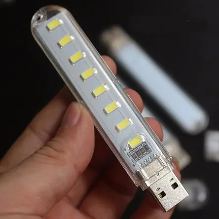 Đèn led 8 bóng cắm cổng USB siêu sáng - màu sáng trắng - HV Store