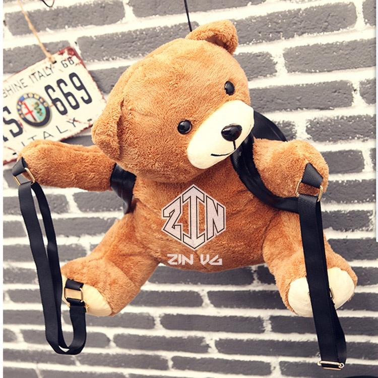 Balo gấu bông ZM thời trang cute cho NAM, NỮ chất liệu da cao cấp, balo con gấu unisex giá RẺ NHẤT THỊ TRƯỜNG HD127