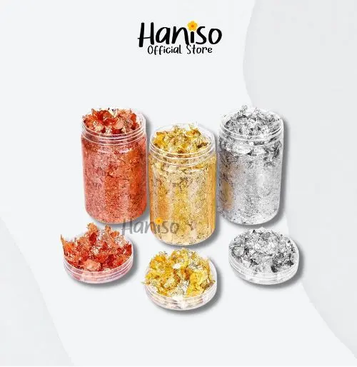 TERMURAH! Gold Silver Rosegold Leaf Foil For Resin Slime Jar