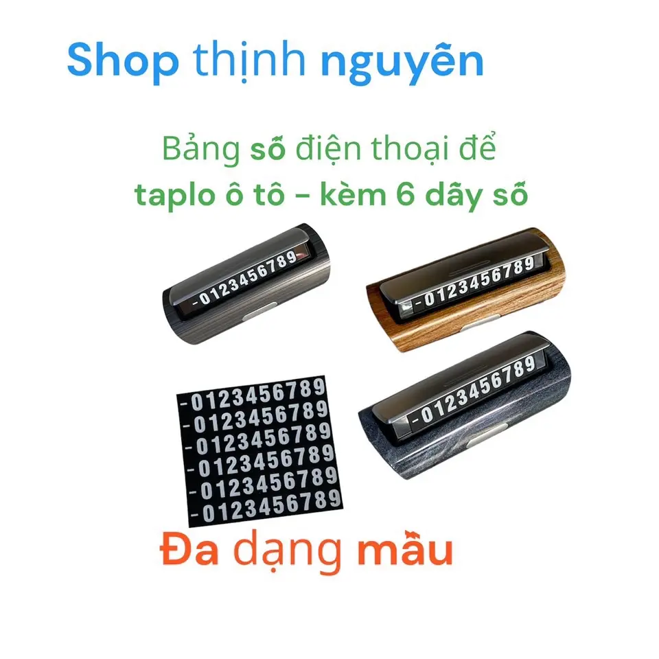 Bảng Số Điện Thoại Để TAPLO Ô Tô