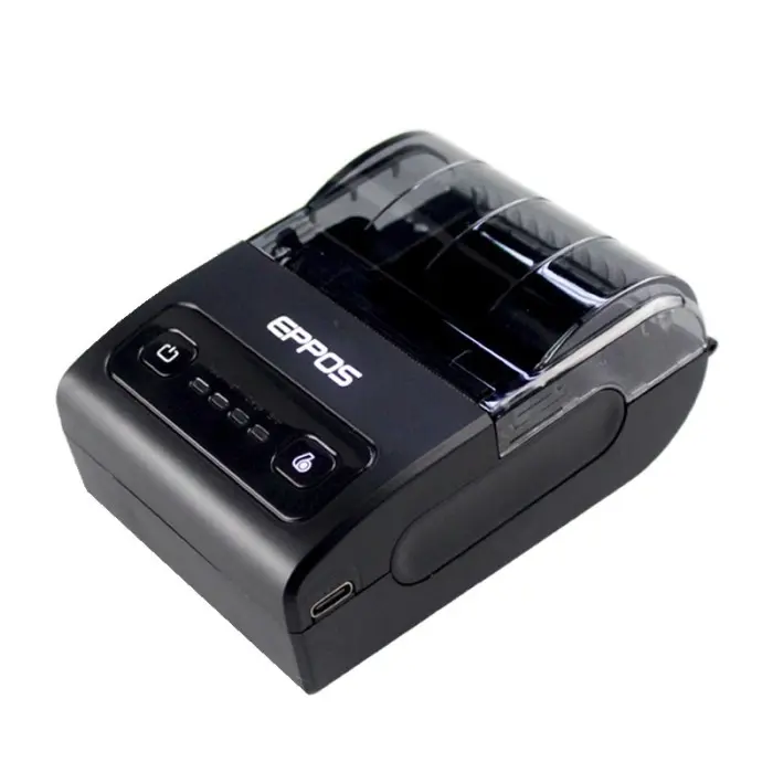 Eppos EP5813 Mini Mobile Printer Thermal Bluetooth 58mm Portable RPP02N EP 5813 Print Struk PPOB Mokapos Qasir Pawoon EP-5813 Baterai Hitam Paper Label 1