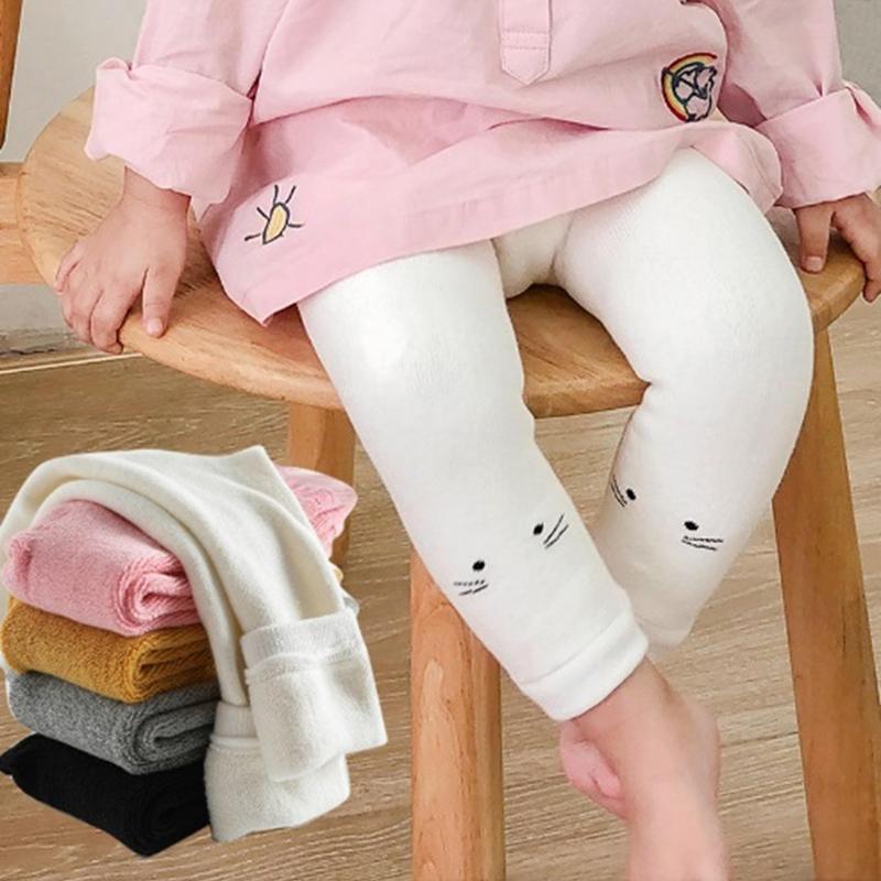 Quần tất len MÈO lót nỉ, quần legging quần tất dày cho bé gái