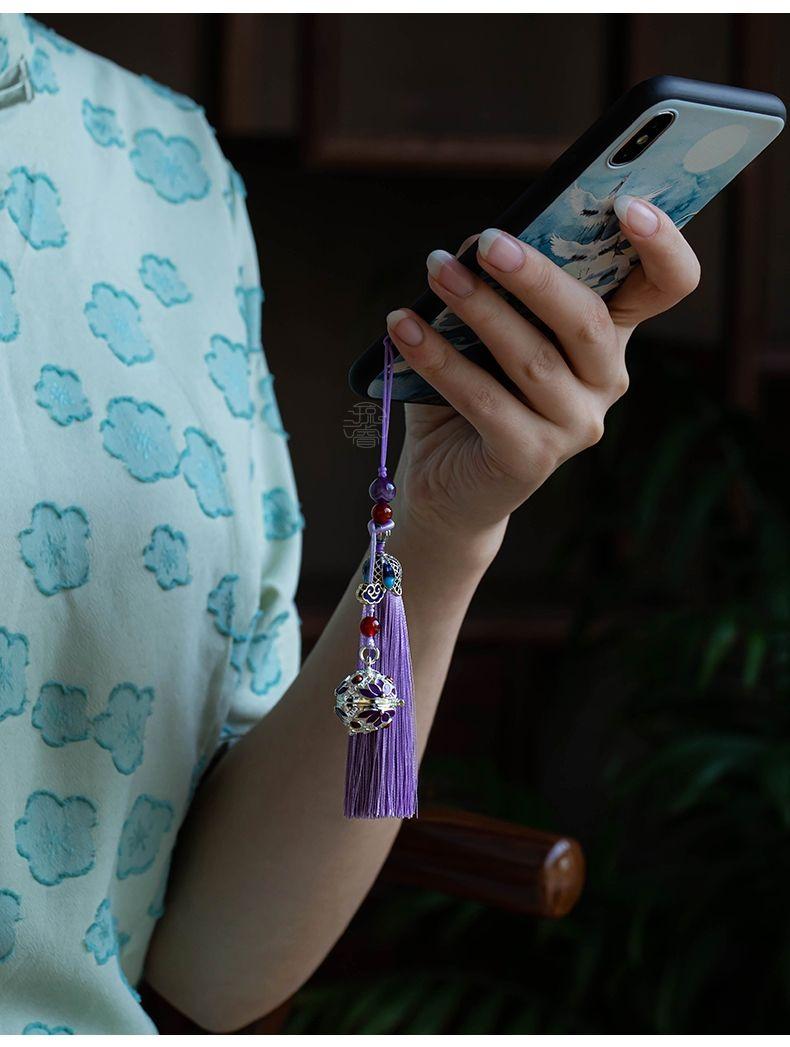 Product Introduction of [2120 Positive Reviews] Qiongrui Portable Aromatherapy Sachet Tassel Phone Chain Pendant Hanging Rope Chinese Retro Style Personalized Pendant Car Keychain 2025 3