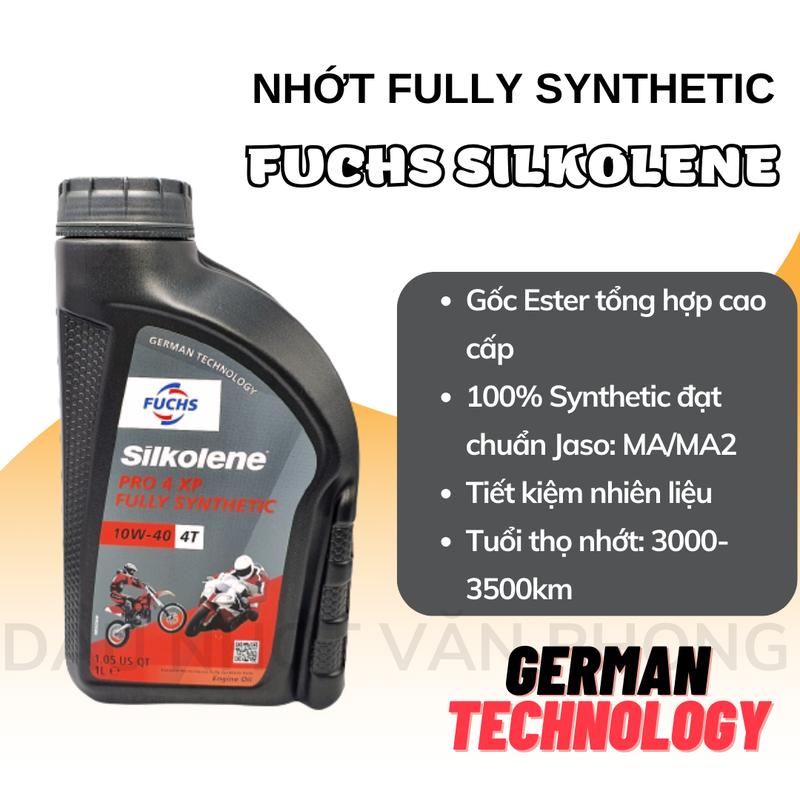 Dầu Fuchs silkolene mẫu mới chai 1lit Dầu Nhớt nhot  xecontay nhớ  txemáy