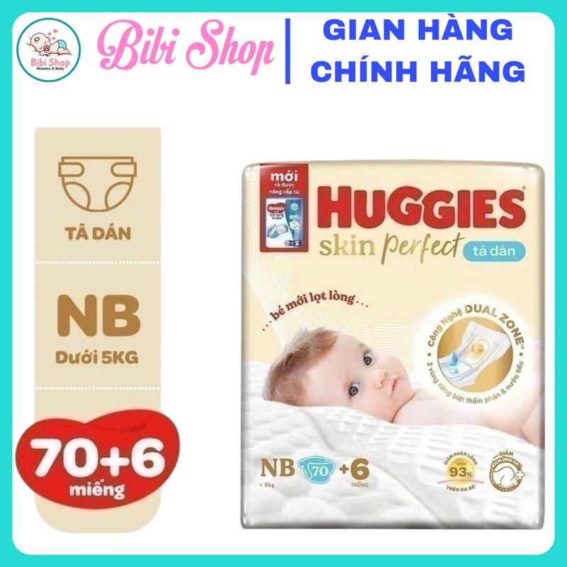  Bỉm - Tã dán Huggies size NewBorn 70 miếng  dưới 5kg  
