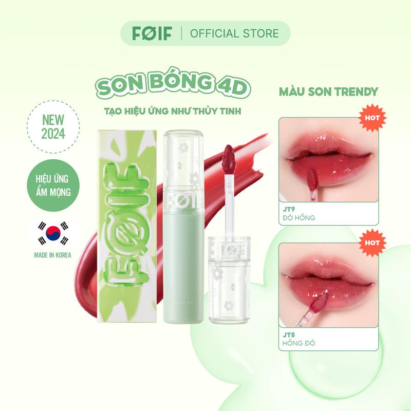 NEW - VER.2 FOIF BY MERZY Son Tint Bóng Trang Điểm Thuần Chay FOIF Juicy Fit Tint 3g Cosmetic Son Môi
