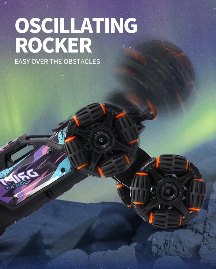 Product Introduction of RC Car Children Toys Remote Control Car Toys For Boys Radio Control Six-wheeled Stunt Car Electric Car Kids Toys Gift 3
