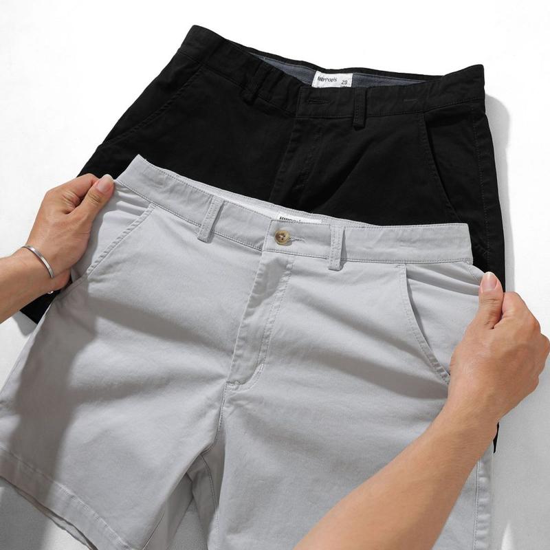 Product Introduction of Quần Short kaki nam phom ngắn màu nâu cơ bản, chất kaki thun co giãn nhẹ, mềm mịn 34