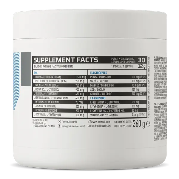 Bột OstroVit EAA Advanced (360g), 30 lần dùng 1