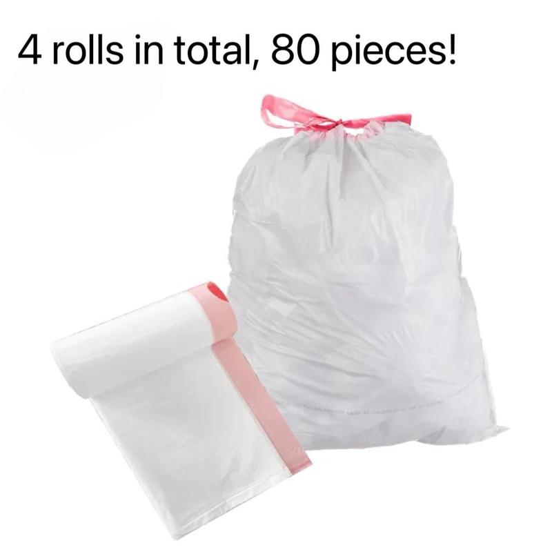 Product Introduction of Trash Bag with Drawstring, 80pcs/set Tear-free Garbage Bag, Durable Sturdy Bag, Household Waste Bag for Kitchen & Bathroom 12