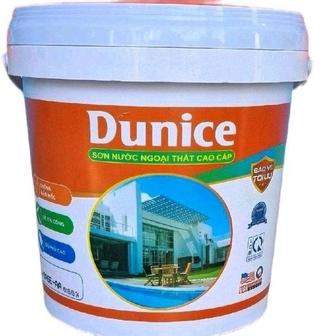  Thùng 17 Lít Sơn Nước Ngoại Thất DUNICE Màng sơn mịn đẹp chống thấm chống Rêu mốc. 