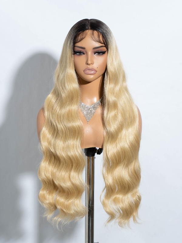 Valentine's Day Long Wavy Synthetic Lace Front Wig As Gift for Girlfriend, 29 Inch Middle Part Wig, Ombre Cosplay Wigs for Women for Girlfriend 4