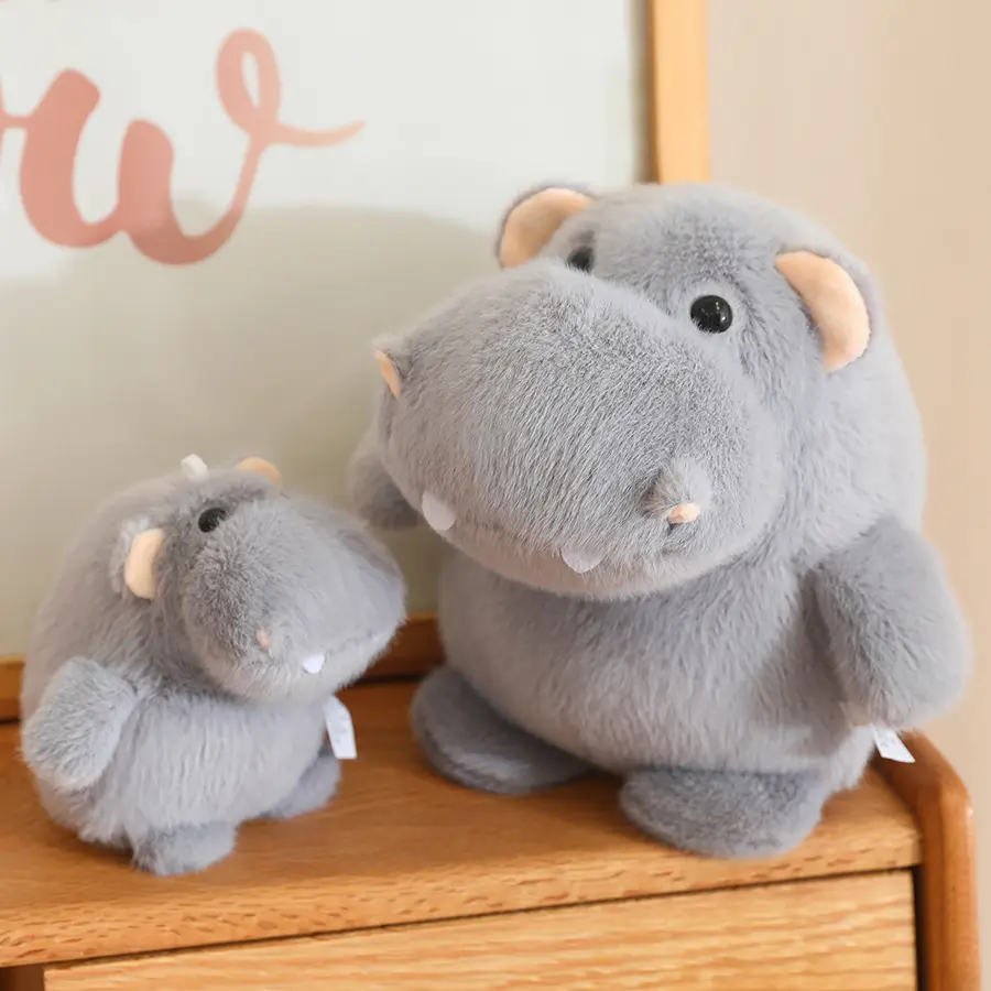 Cartoon Hippo Doll Plush Toy Cute Accompany Comfort Sleeping Doll Pillow Ragdoll Birthday Gift Female