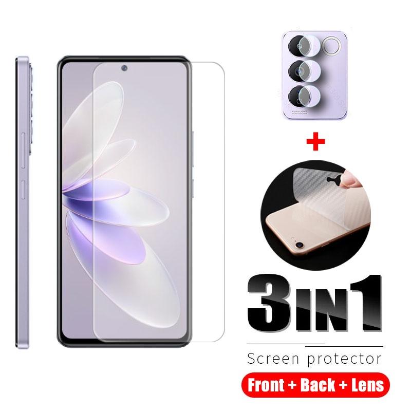 Dành Cho Meizu 21 20 Pro Bảo Vệ Ống Kính Máy Ảnh Và Bảo Vệ Màn Hình Phim Sau Kính Cường Lực Chất Lượng Cao 9H Phụ Kiện Điện Thoại Kính Cường Lực Chất Lượng Cao Carbon Protection