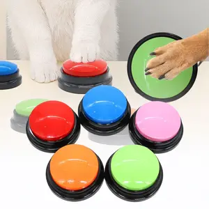 Mainan tombol komunikasi anak pet anjing kucing bell record suara multifungsi bayi rekaman edukasi talking button
