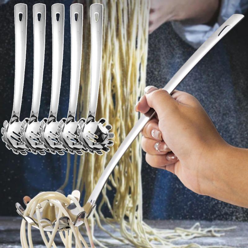 Multifunctional Noodle Food Strainers Spoon Stainless Steel Spaghetti ...