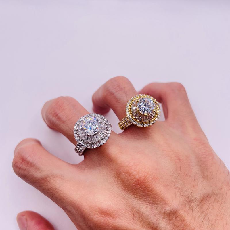 Nhẫn titan không phai không rỉ sét màu vàng và trắng mã 30 Nhẫn titan nữ bền màu trangsucmoiluatuoi.RIN