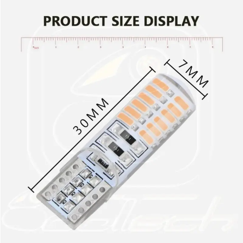 BOBLTECH Lampu Senja Led T10 W5W Silica Motor Mobil Murah Terang 12V DC (2 Buah) Car 3