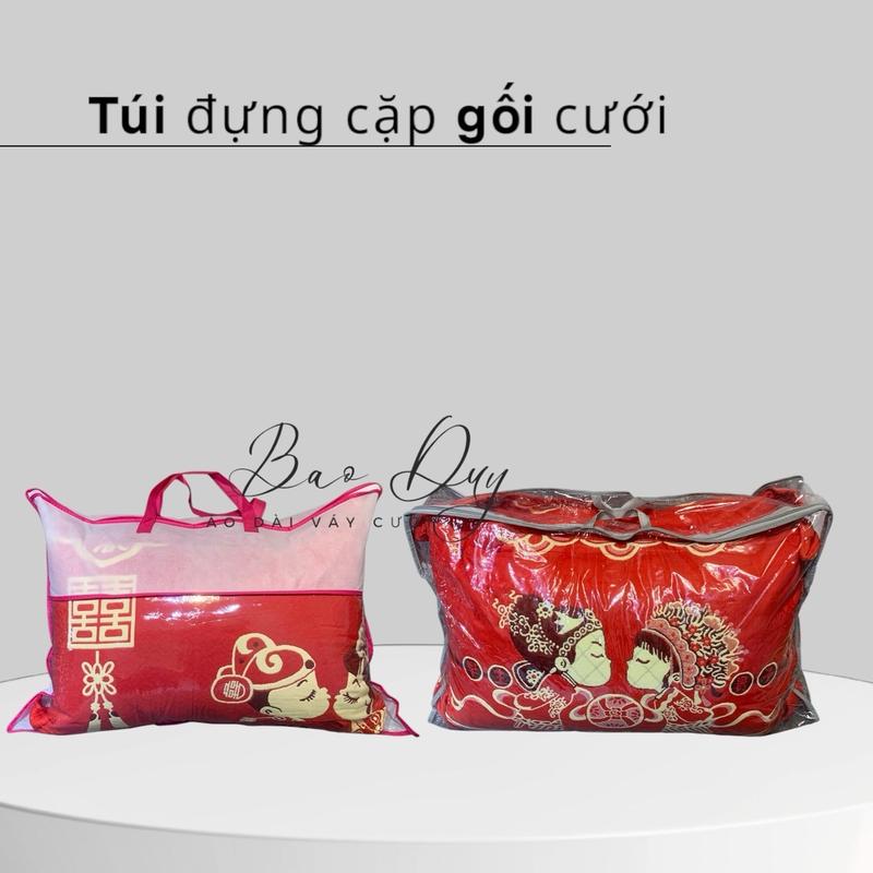 Túi đựng gối cưới bằng nhựa dày 75k- wedding pillow bag made of plastic 0