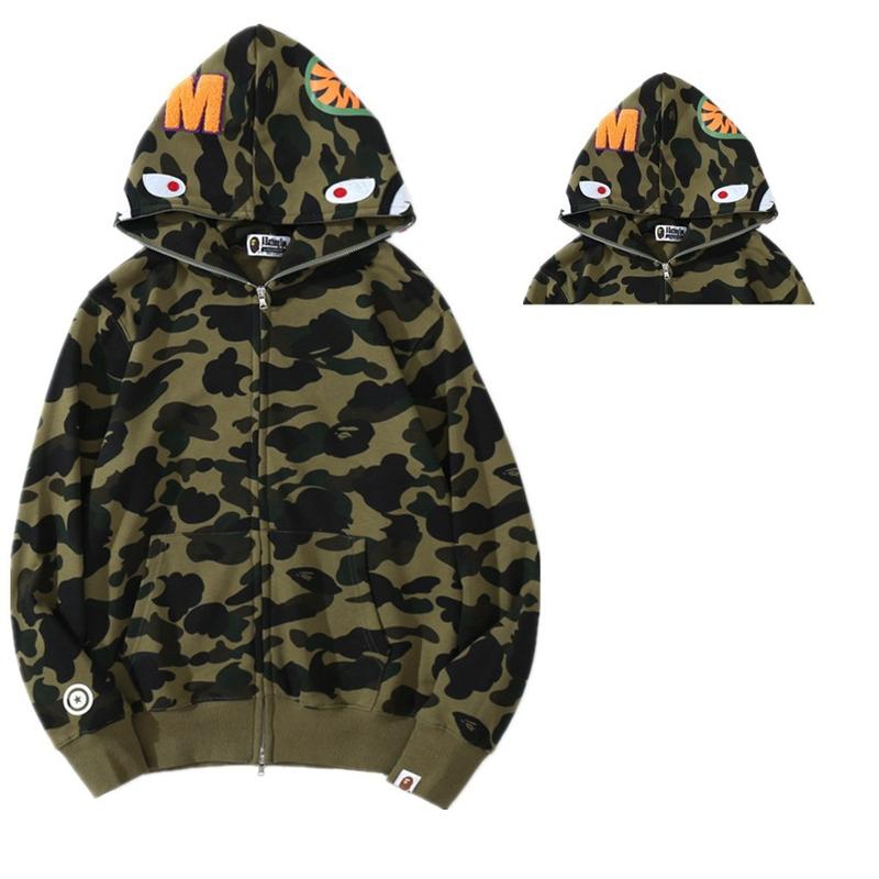Product Introduction of Shark Coat Ape Head BAPE Brand Same Coat 3D Zipper Hoodie 9