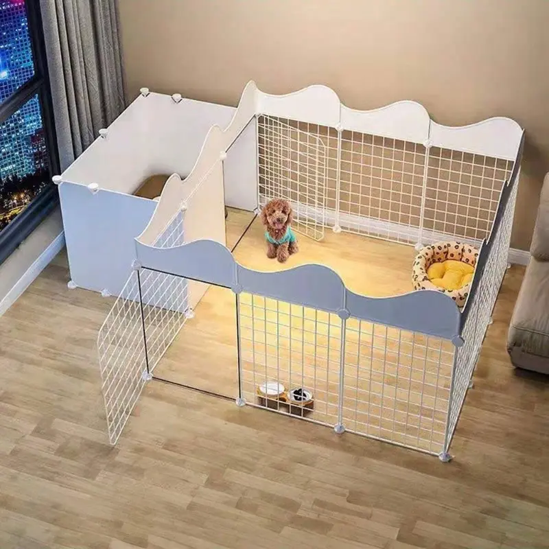Pet Cage, Pet Fence, Indoor Pet Cage, Small Dog Fence, Dog Kennel with Toilet Area, Pet Supplies for Small Dogs, Dog & Cat Furniture 0