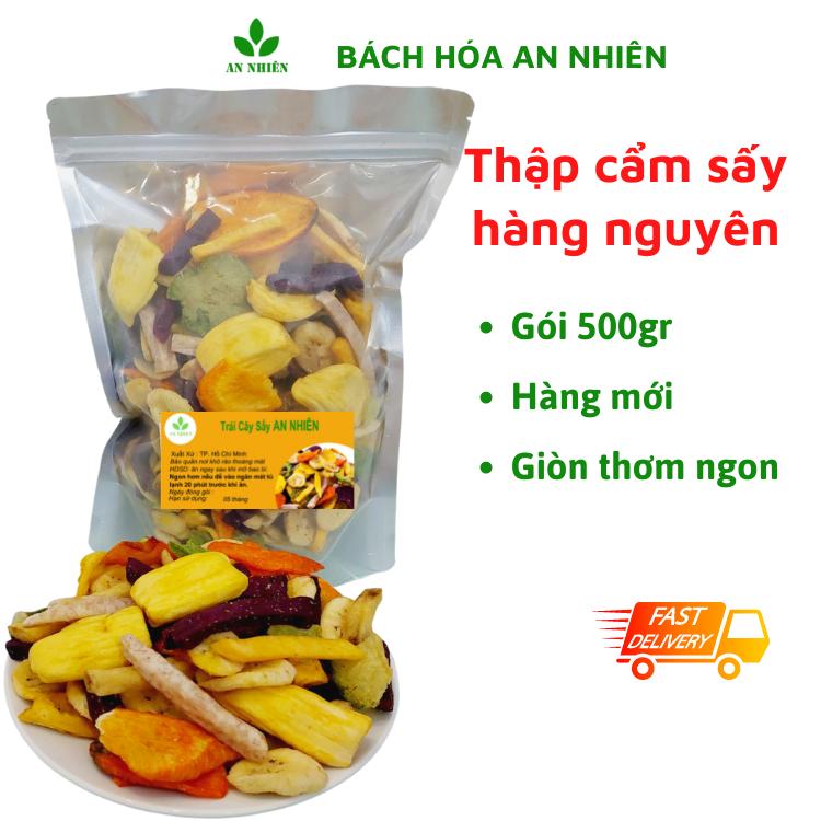 Trái cây sấy An Nhiên hàng nguyên gói 500gr Ăn Vặt Snack Food